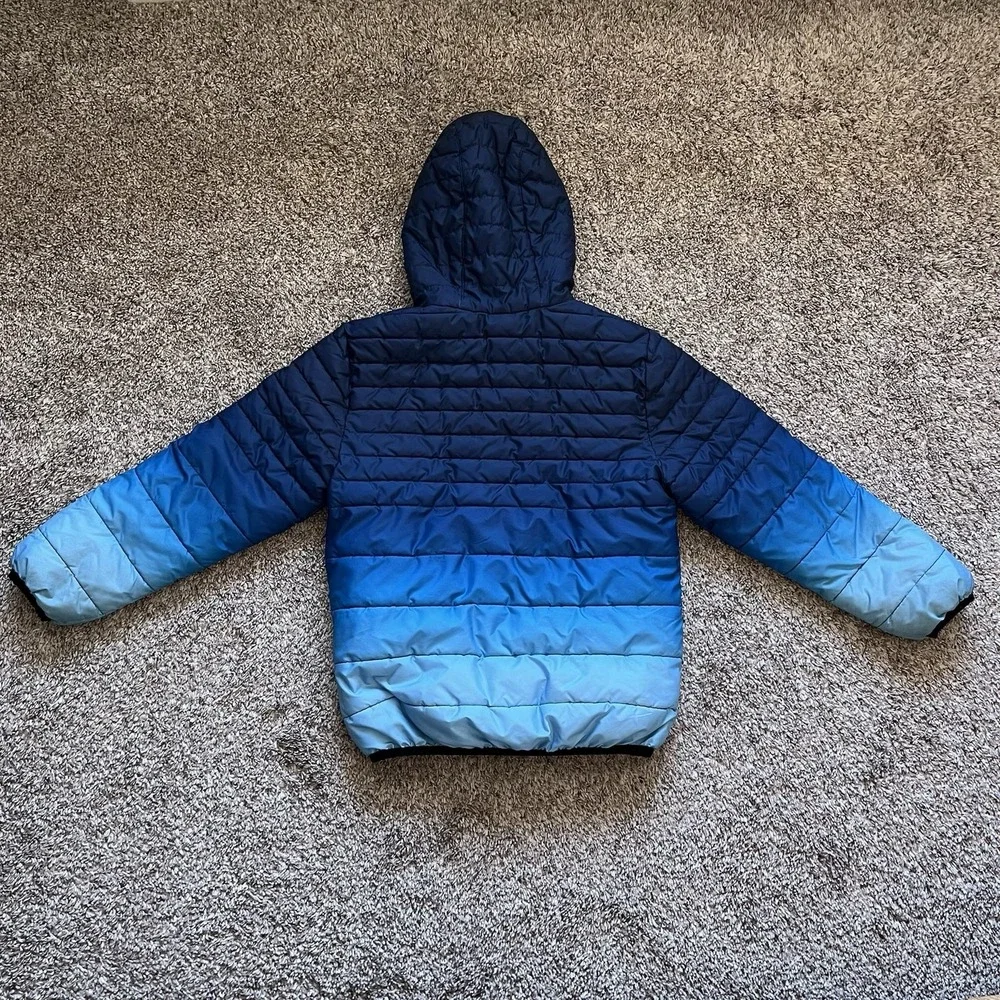 Hurley Puffer Coat Boys Size Small Blue Full Zip Good - Picture 2 of 6
